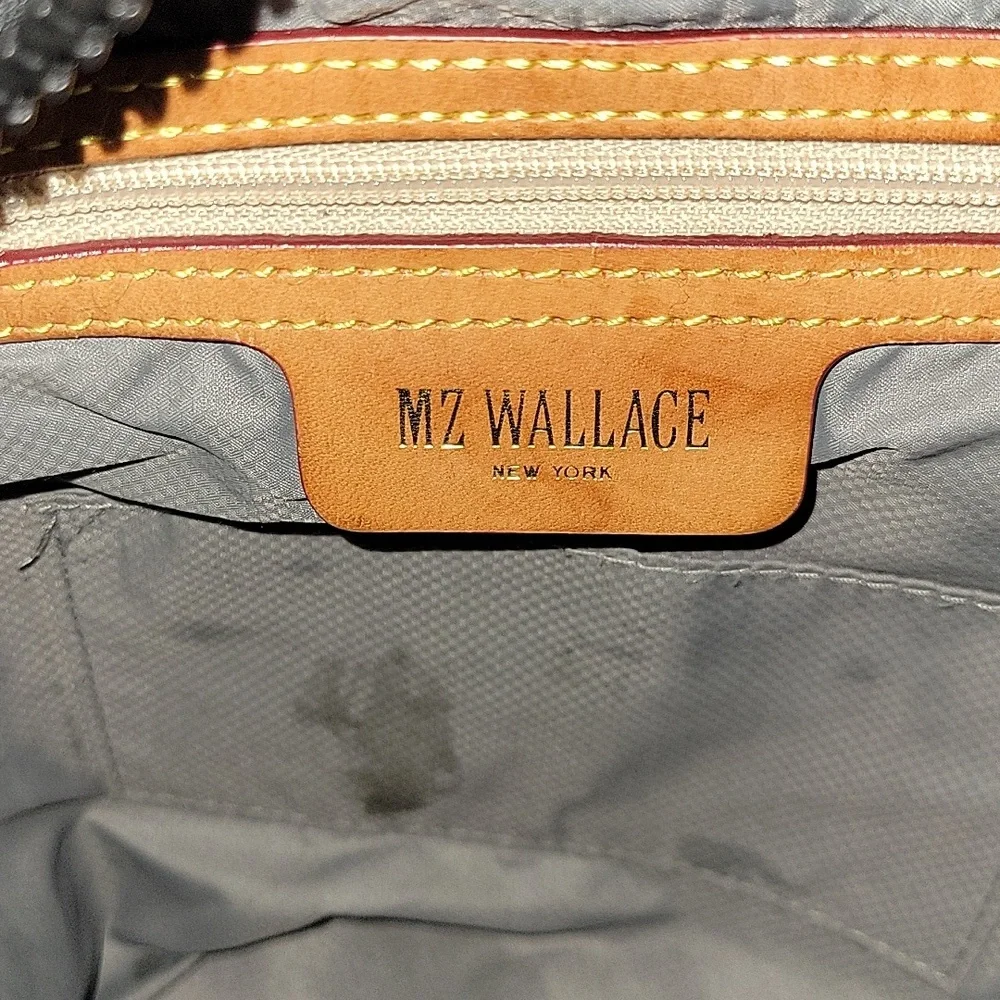 MZ Wallace Navy Blue Quilted Tote Bag